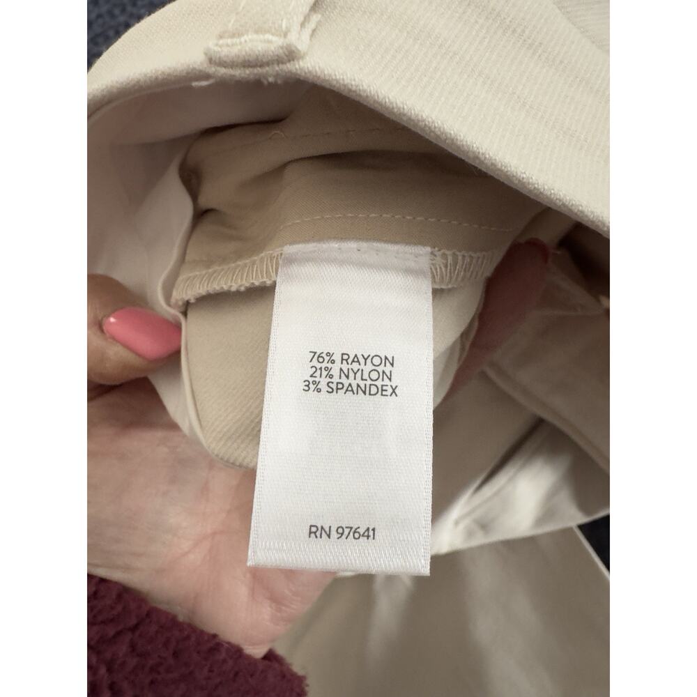 J Jill Wearever Collection Cream Oatmeal Tan Woven Trousers Plus Size 18 Tall - Picture 4 of 8
